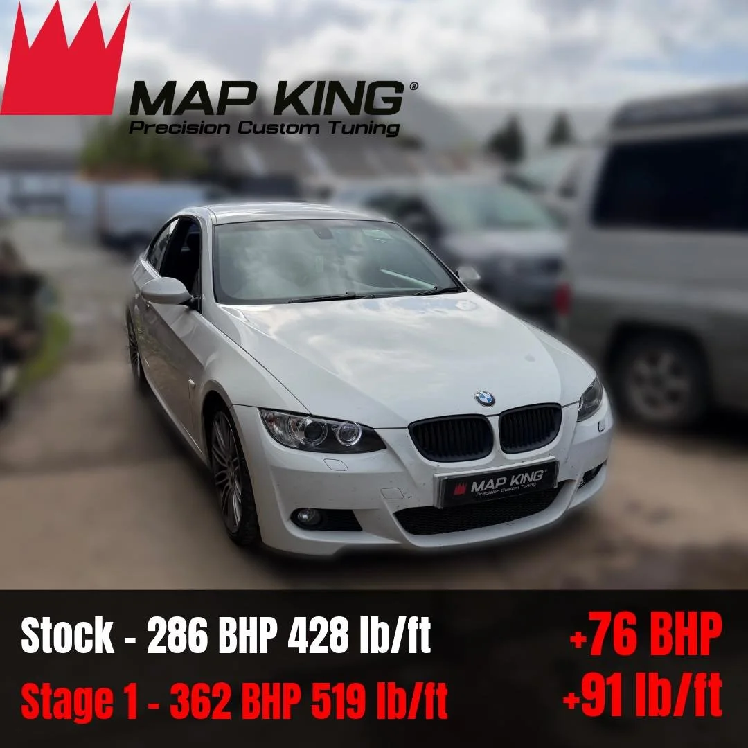 BMW 335D. E92 3.0D 2007
&bull;
Stage 1 Performance Remap ✅
&bull;
DPF Solutions
&bull;
EGR Solutions
&bull;
Health Check ✅
&bull;
🔴Stock - 286 BHP 428 lb/ft
⚫️ Stage 1 - 362 BHP 519 lb/ft
 +76 BHP +91 lb/ft
&bull;
This BMW was suffering with all sor