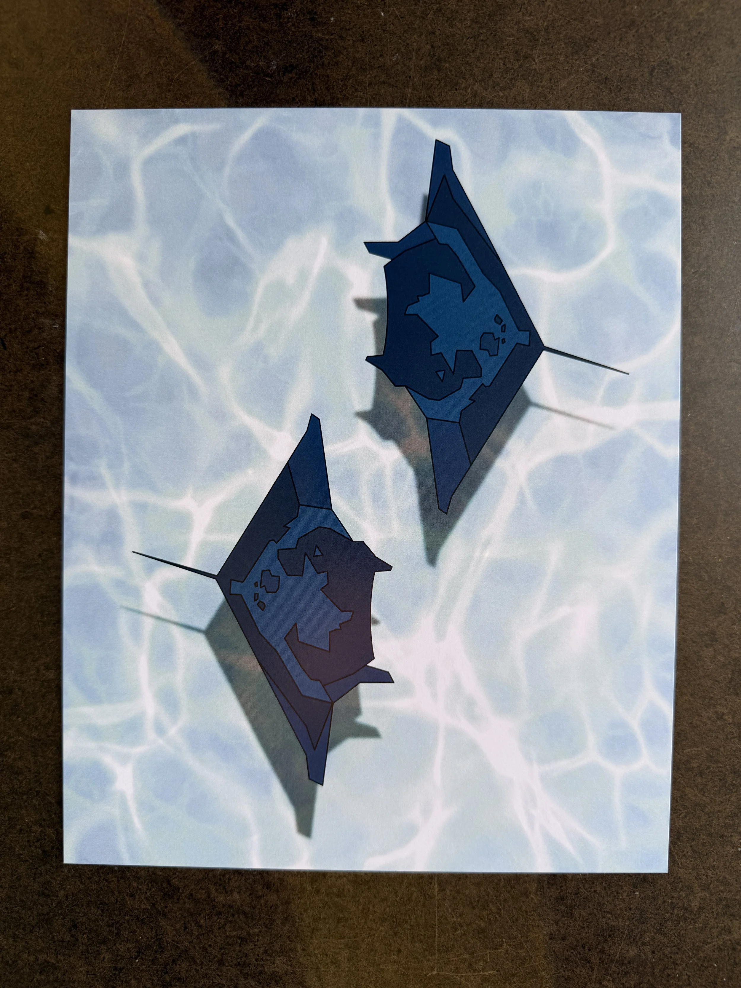 Manta Rays - Art Print
