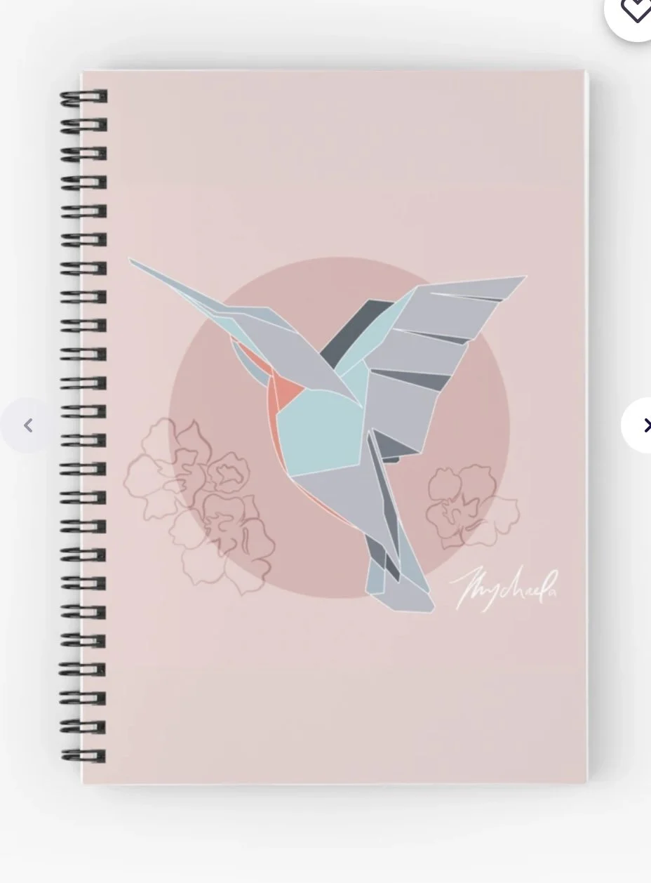 Floral Hummingbird Notebook