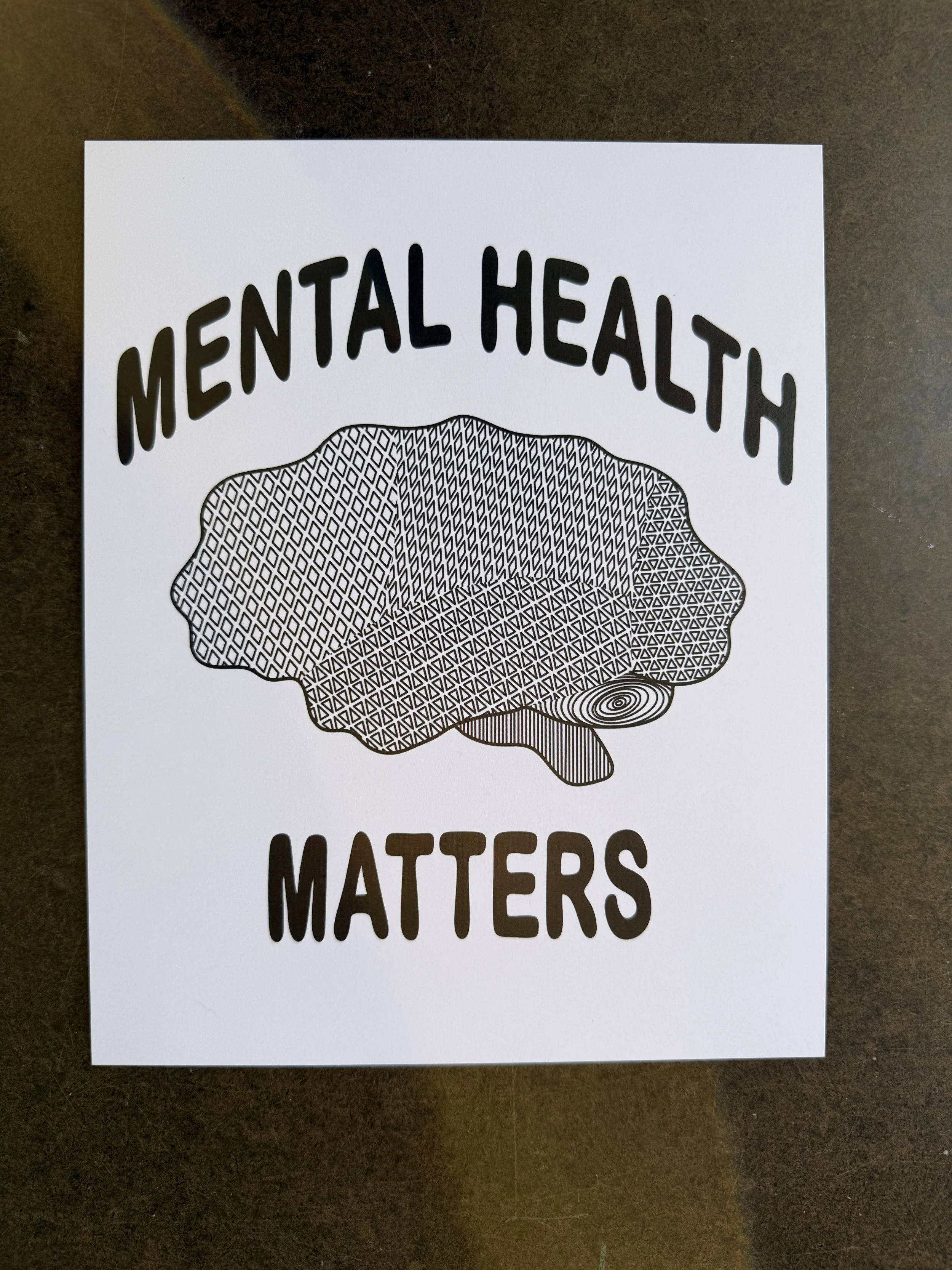 Mental Health Matters - Pattern Art Print