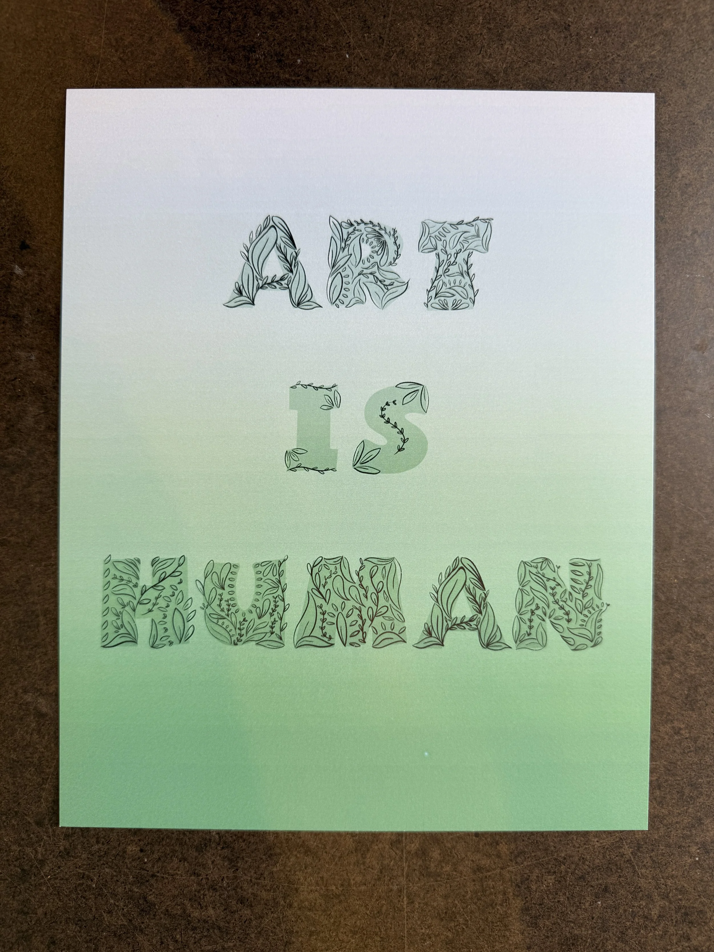 Art is Human - Art Print