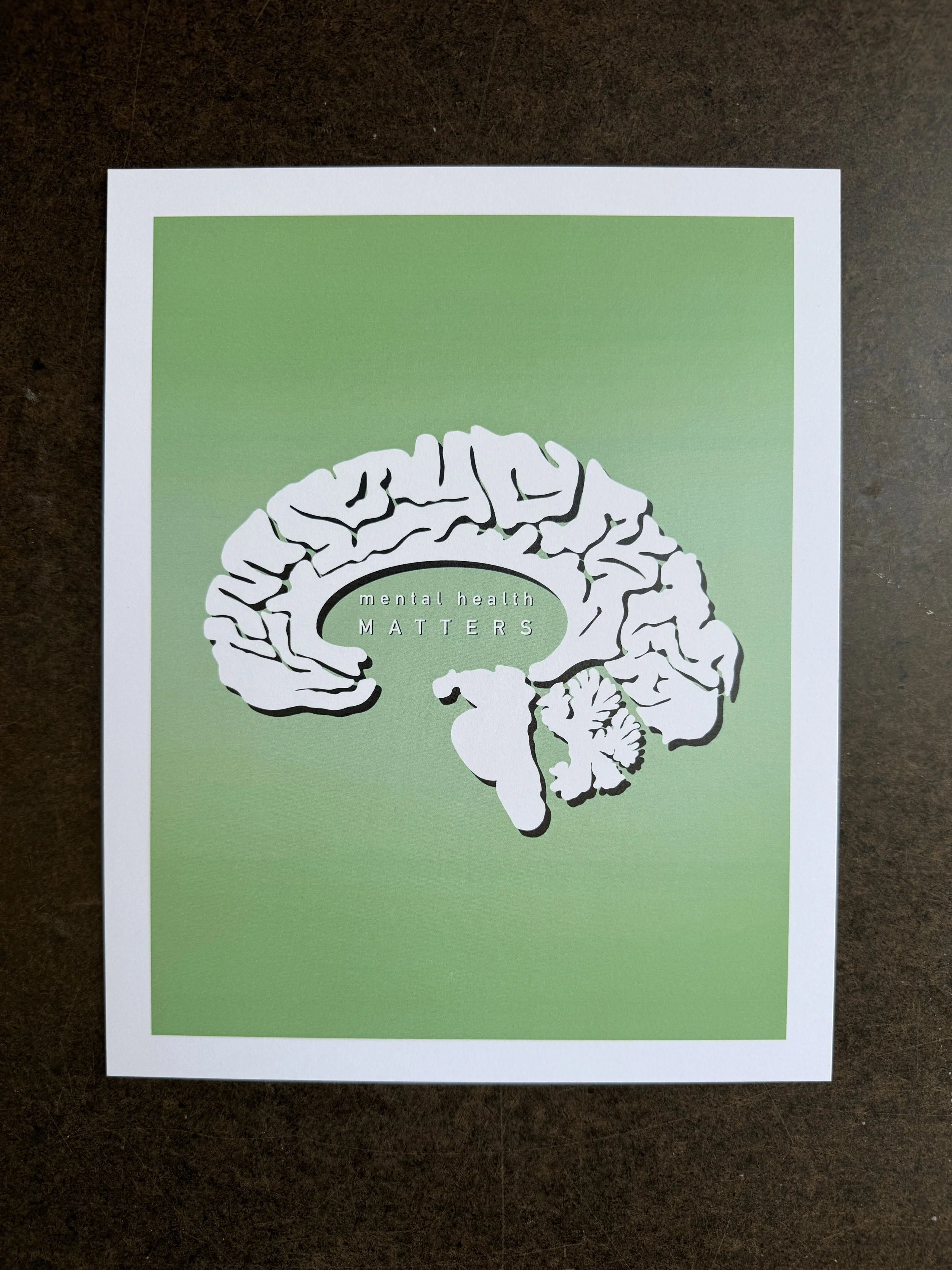 Mental Health Matters Brain - Art Print