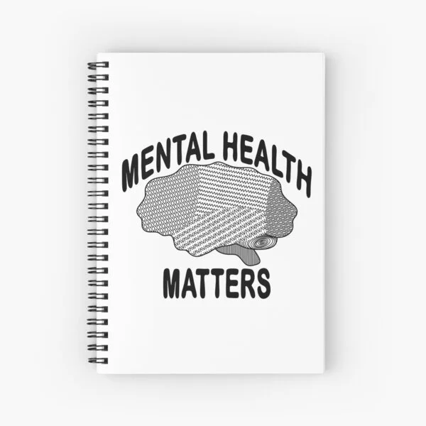 Mental Health Matters Pattern Brain Notebook