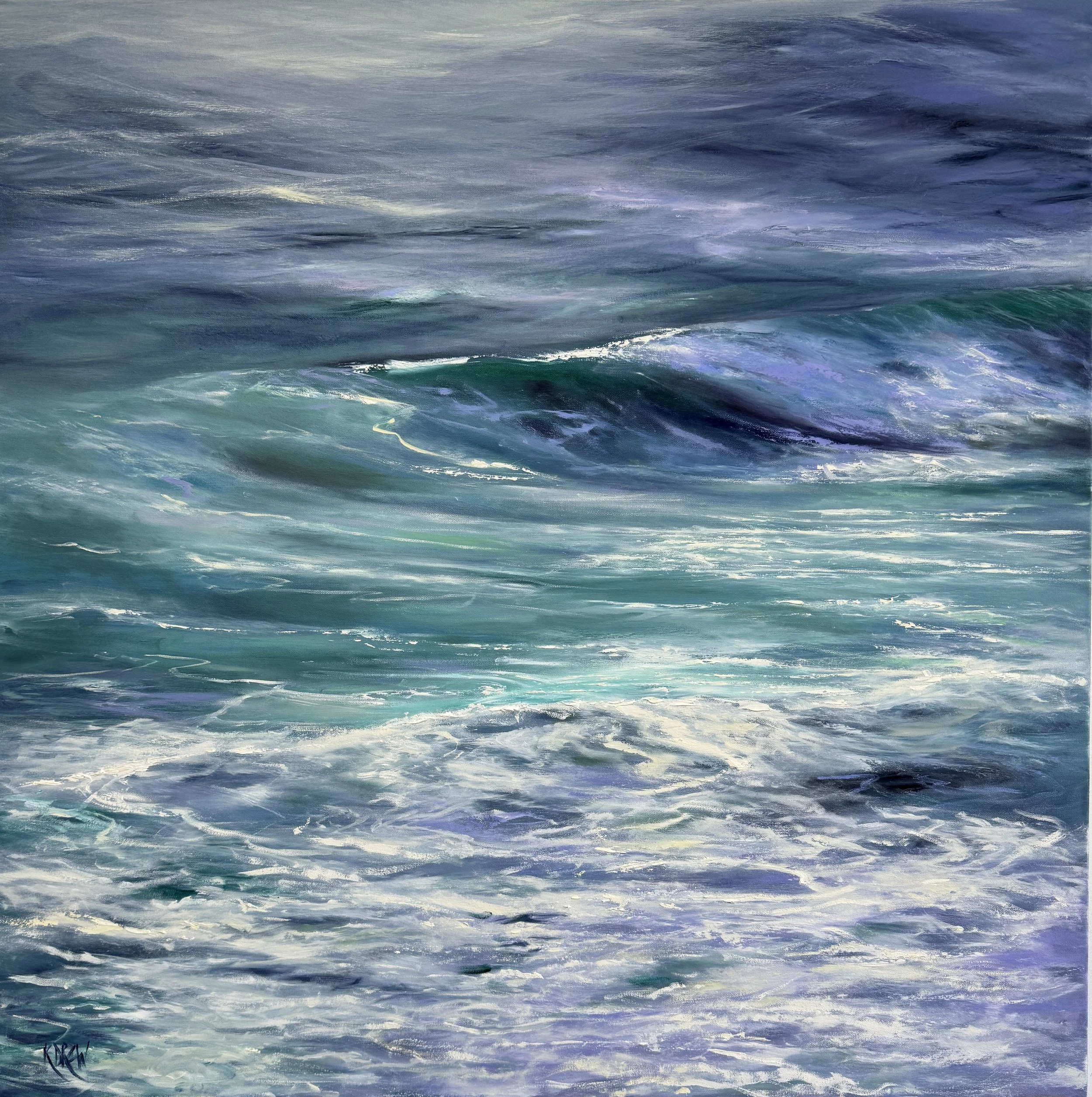 13th Beach Storm 2 40" x 40" Oils