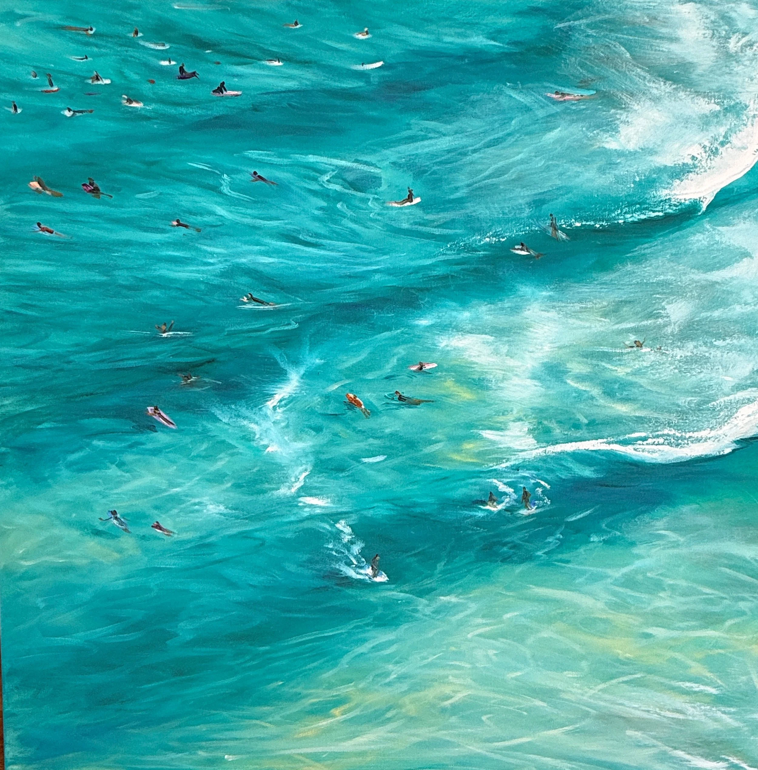 Surf's Up 90cm x 90cm Oils on canvas
