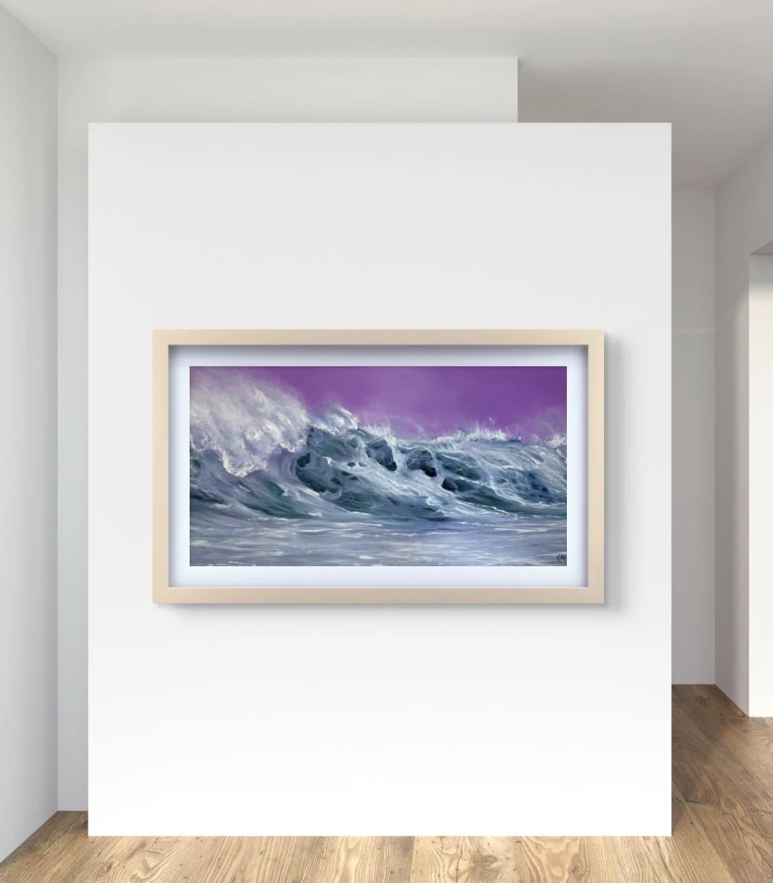 Winter Dawn Wave 90 x 45cm Oils on canvas