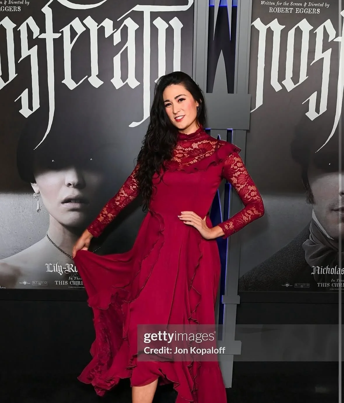 @jackijing looks stunning on the red carpet at the screening of @nosferatuthefilm 🎬✨ 

To work with Jacki, please DM @untamedagencyla or reach out via email at partnerships@untamedagency.com 

#aapi #aapicommunity #asianinfluencers #jackijing