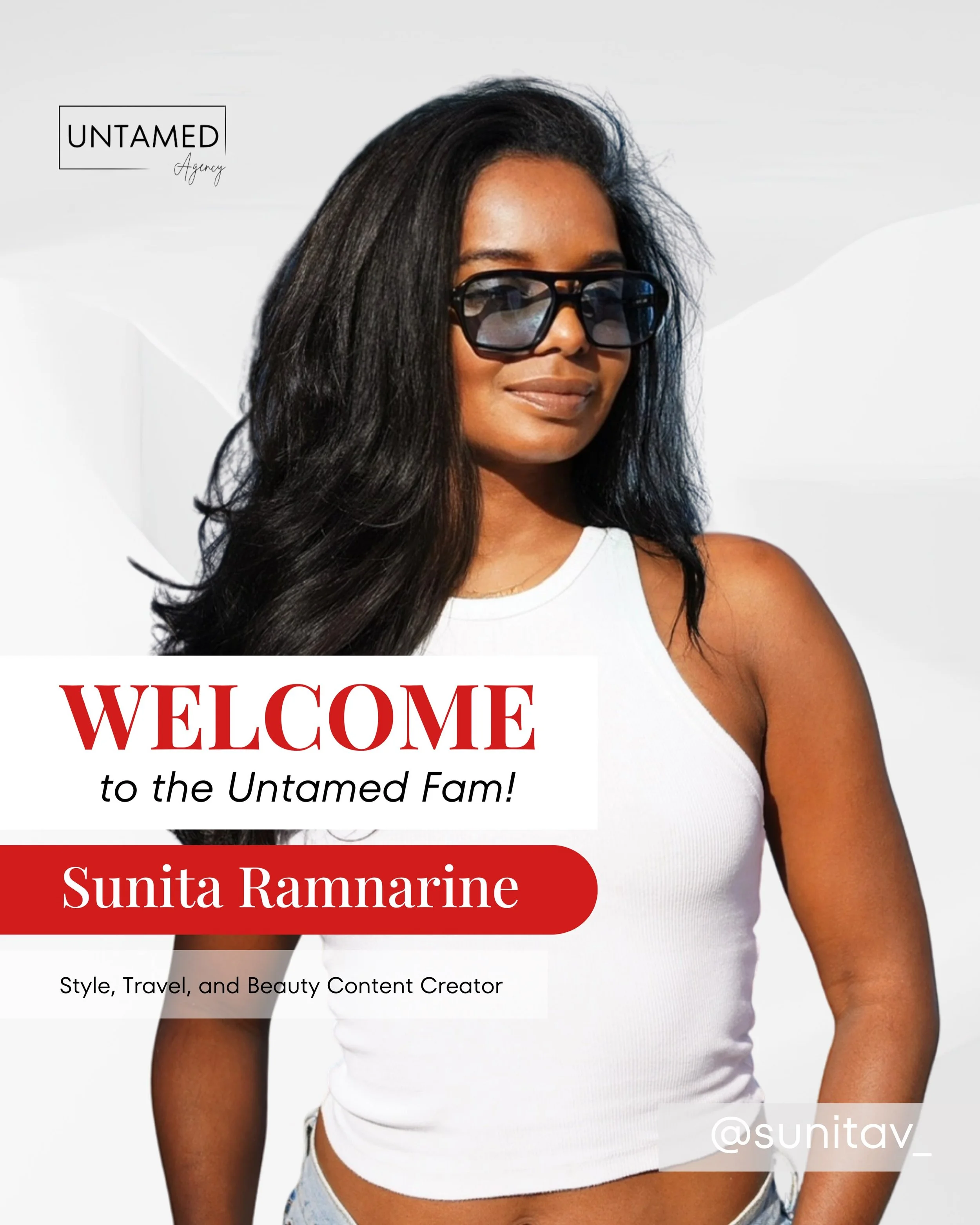 Welcome @sunitav_ to the Untamed Fam! ❤️

Sunita Ramnarine is a Los Angeles-based lifestyle creator sharing travel adventures, beauty favorites, and everyday moments. She has a passion for elevated style and thoughtfully curated everyday living. Whet