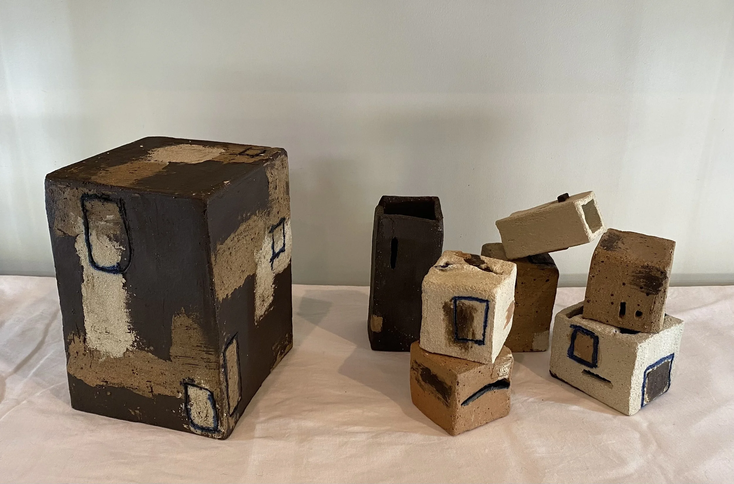 A small village of boxes with windows to the world