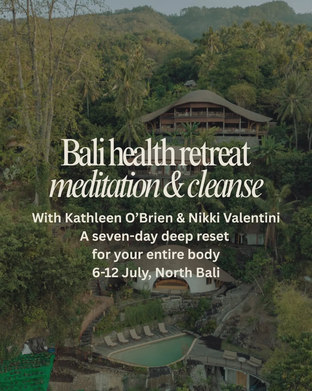 This retreat is the total health reset your body has been asking for. A holiday with a deeper intention.
 A chance to take the load off your body and come home feeling clear, light, and rejuvenated. Come to deepen your meditation practice or learn Ve