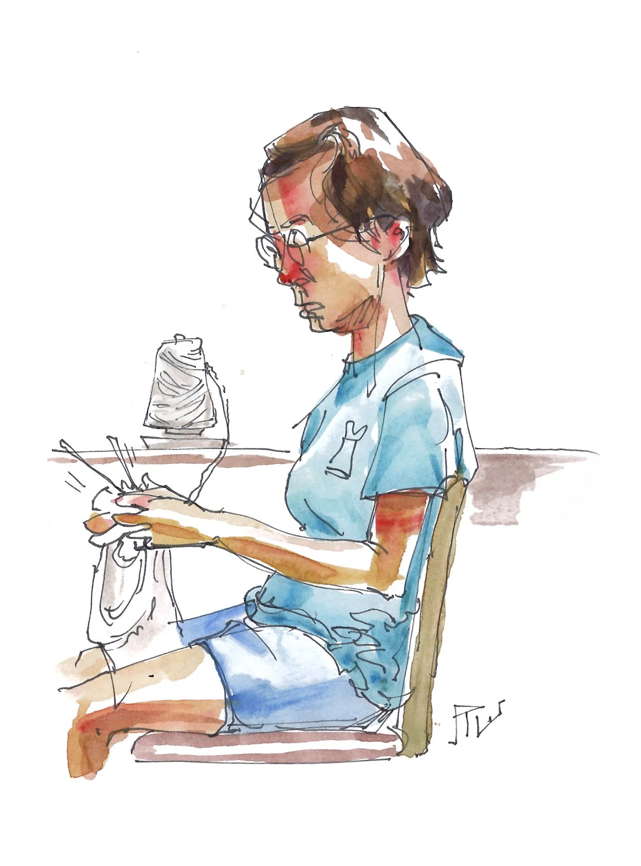 Life drawing - watercolor
