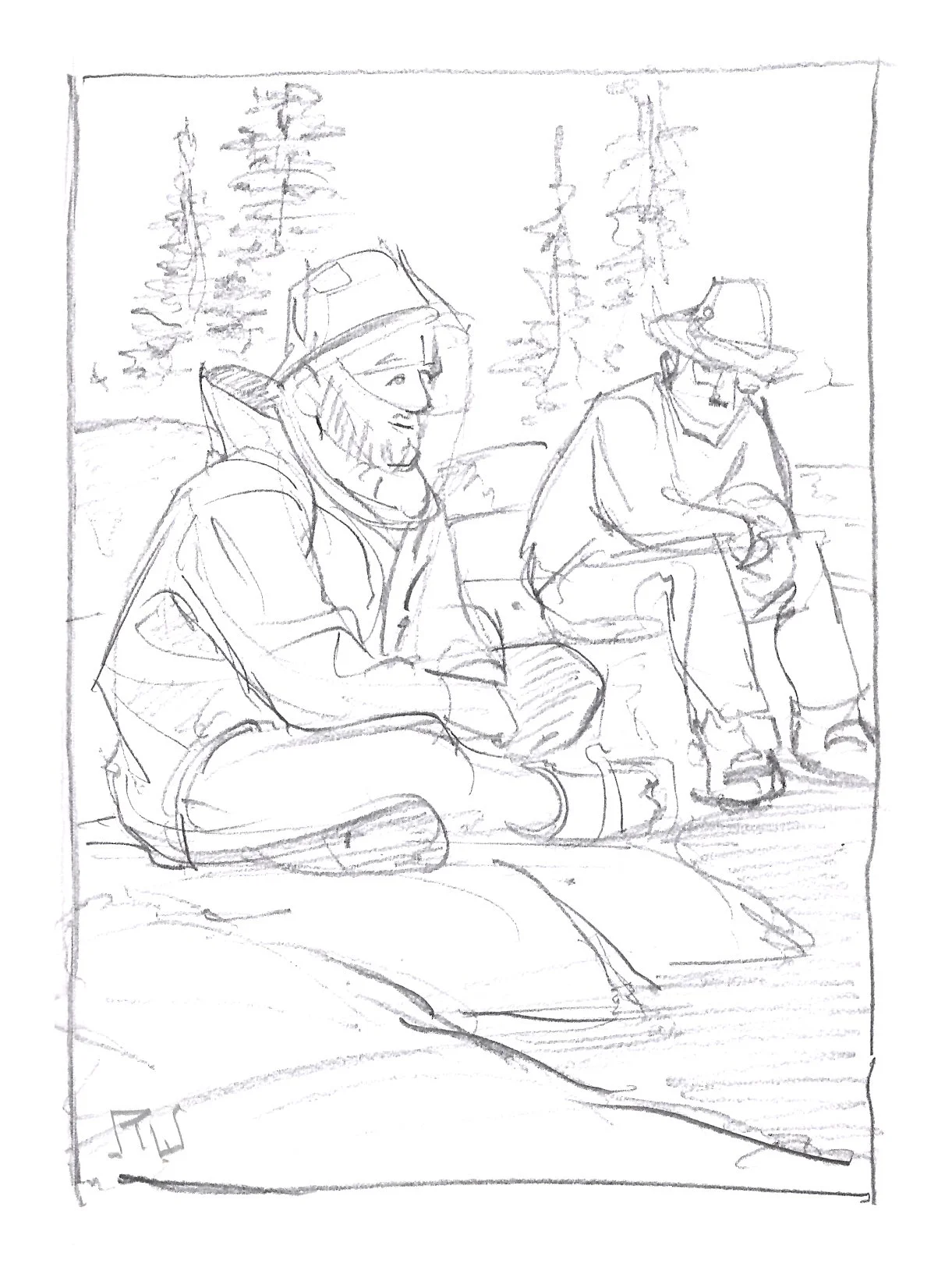 Gesture drawing - pencil