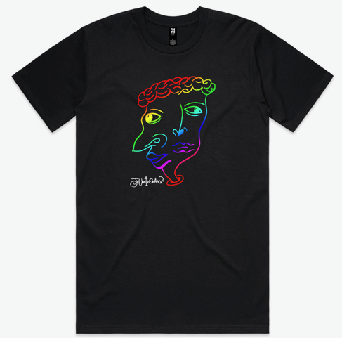 Parallel Minds - on black t-shirt