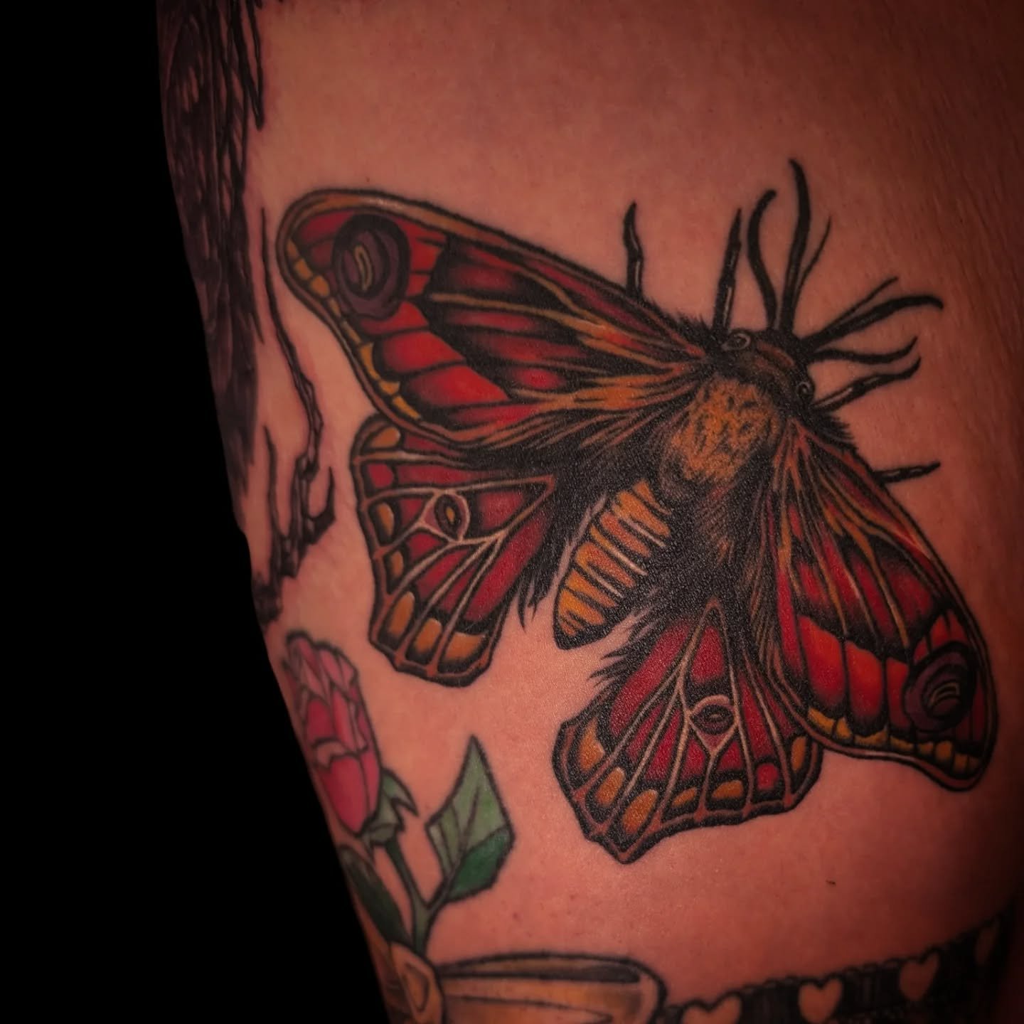 🦋 FIRE MOTH 🦋

Fully healed colour moth I had the pleasure of working on last year for the wonderful Belle. I really appreciate everyone who let me experiment more with building my colour skills last year ❤️&zwj;🔥 always keen to try something new.