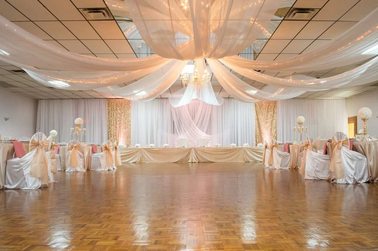 Champagne and Dusty Rose Wedding at Potuguese Hall
