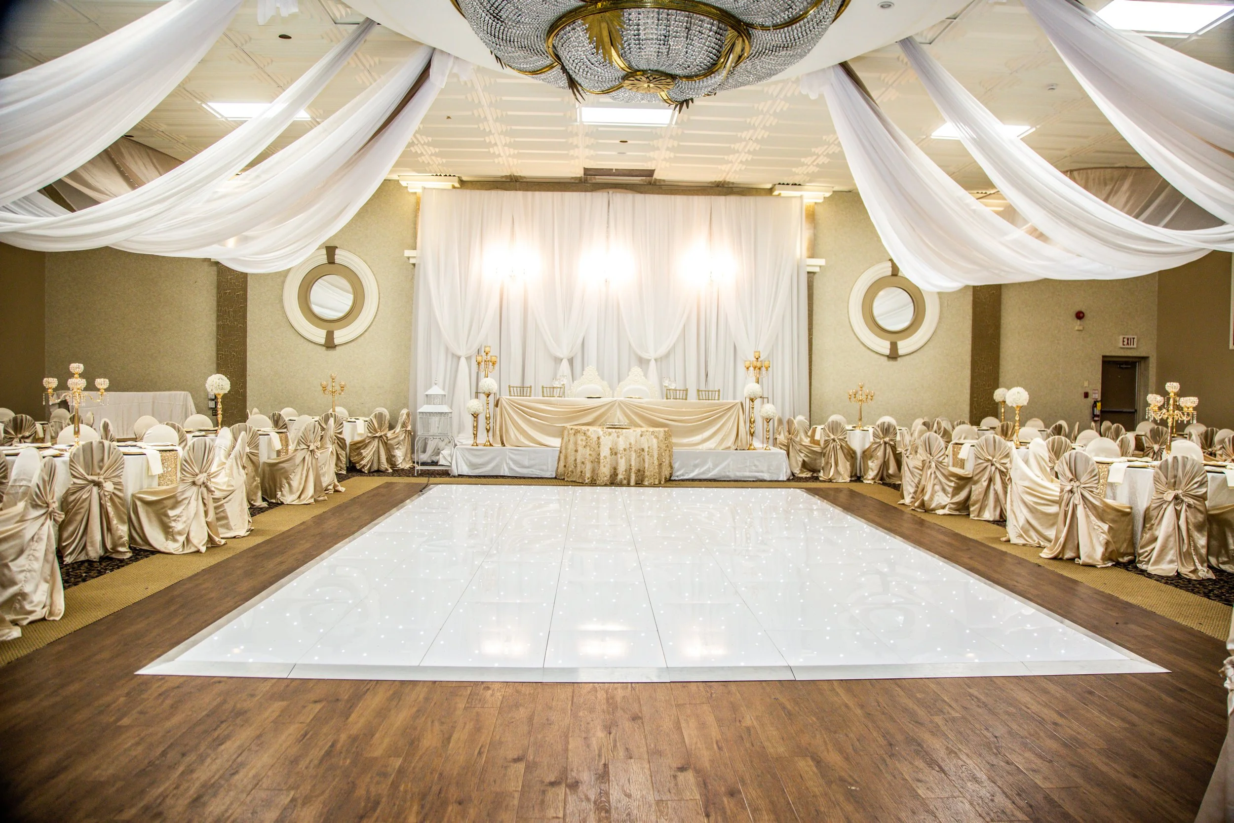 Elegant Wedding with LED Dance Floor