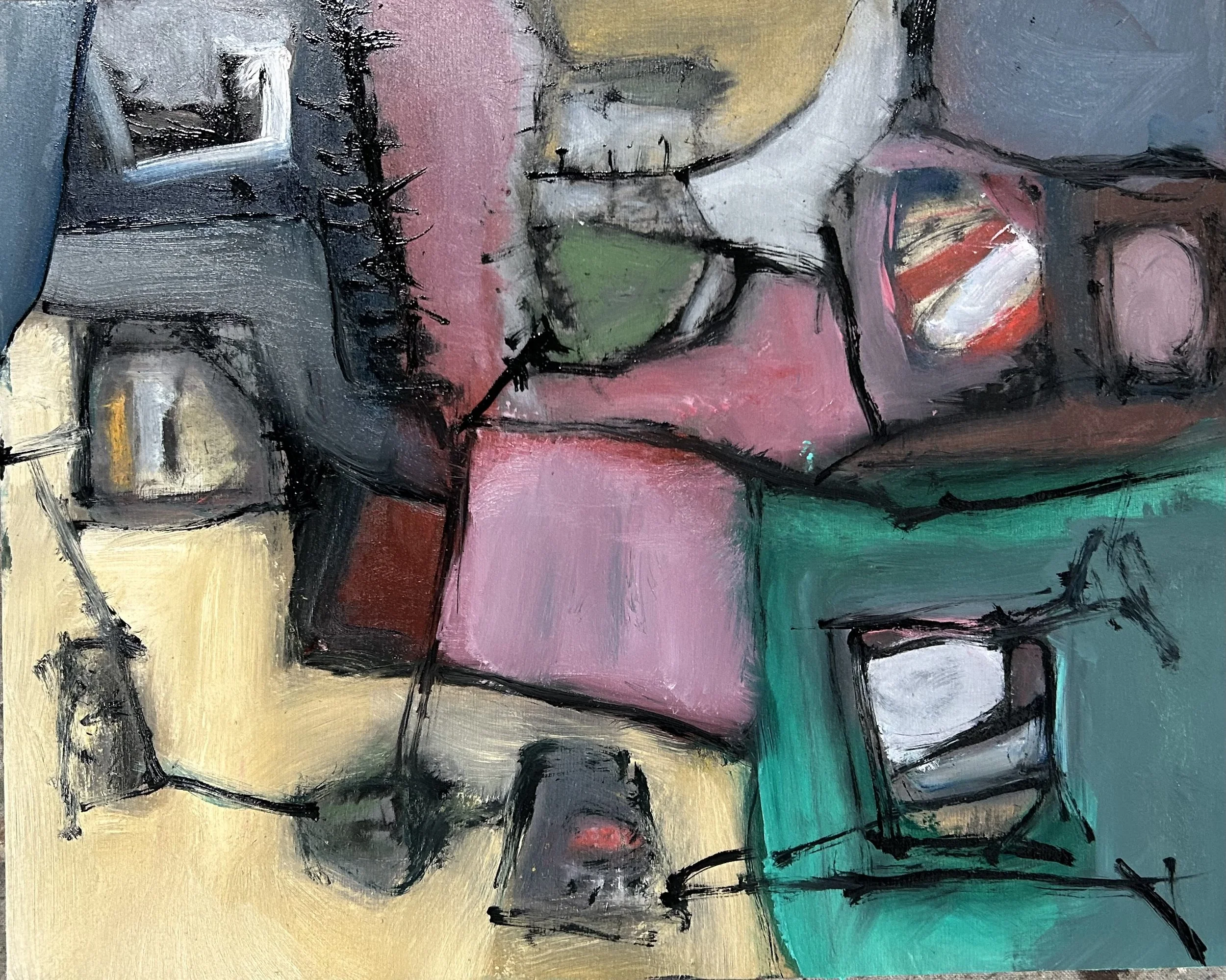Abstract Still Life, Oil on wood panel, 16x20, 2025