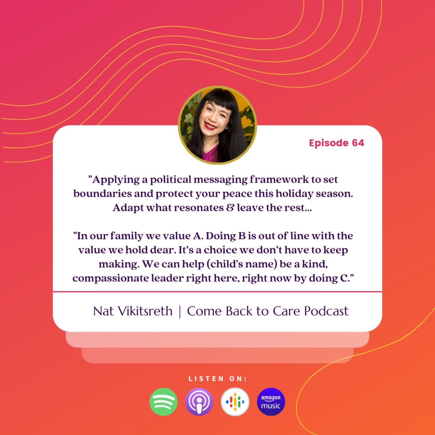 Protect your peace this holiday season by calling ON your family members to embody their values (to paraphrase Loretta Ross&rsquo;s medicine).

I first shared this episode with you last November and my mailbox got flooded with kind feedback from so m