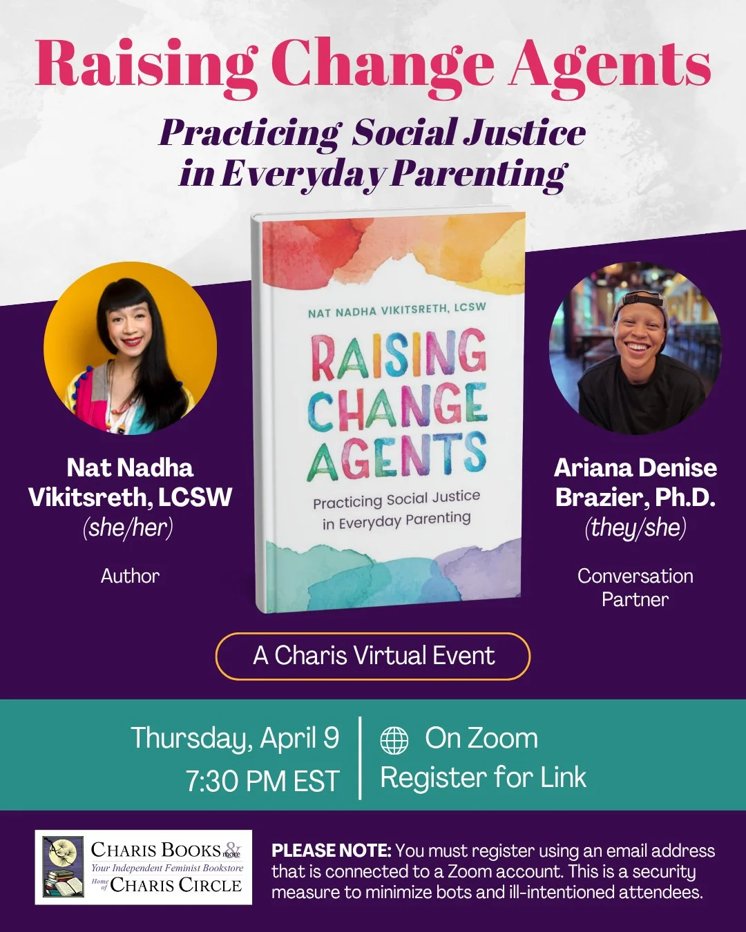 Because we don&rsquo;t have to police our children to protect them from police brutality&hellip;

Join me and Dr. Ariana Denise Brazier (@baldbeauty22) for a virtual discussion on my new book "Raising Change Agents: Practicing Social Justice in 