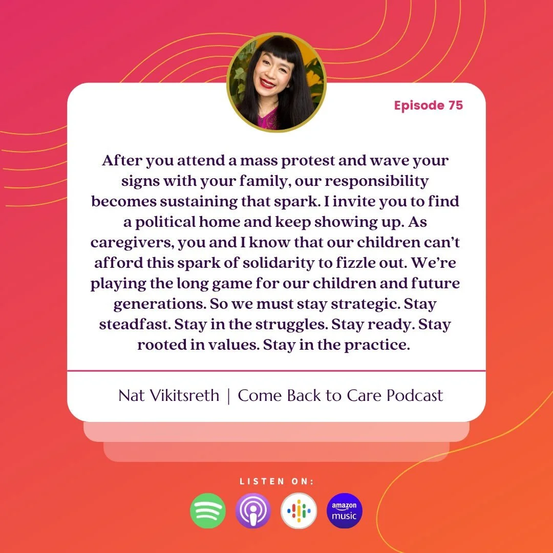 ...as a caregiver with limited capacity but unlimited creativity, how will you get strategic, sustain the spark of solidarity, and meet this moment of fascism with everything you&rsquo;ve got?

✨ We&rsquo;re baaaack! ✨

To help us get organized and s