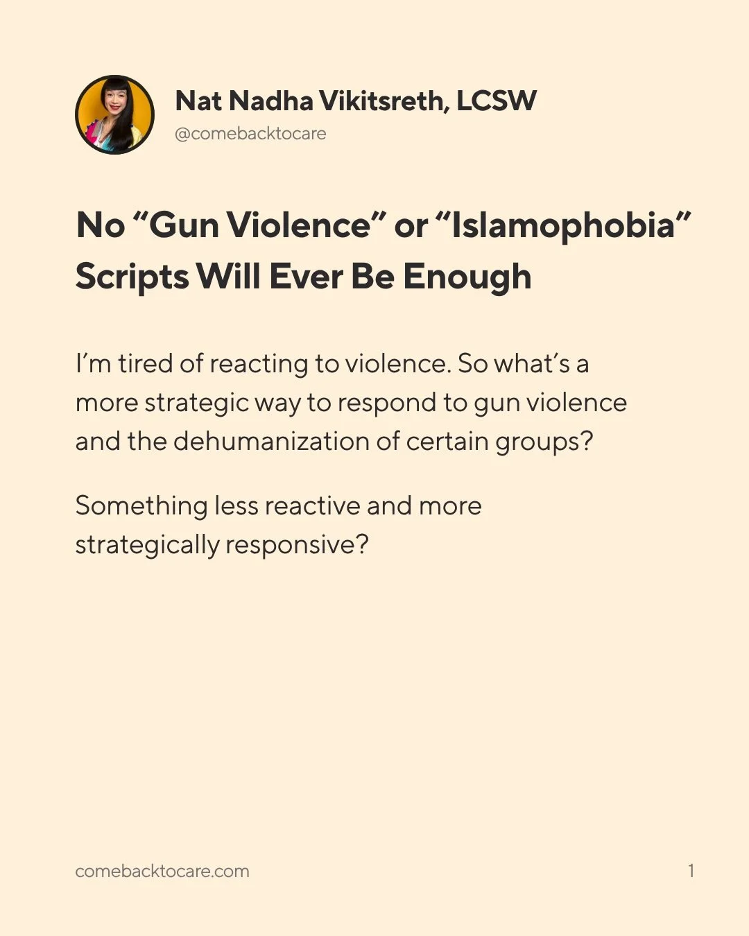 Rest in power, Amin Abdullah, Mansour Kaziha and Nader Awad

Today I don&rsquo;t want to talk about &ldquo;how to talk to my kids about gun violence&rdquo;.

Because I&rsquo;m so tired of having those talks &ndash; of having to have those talks. I&rs