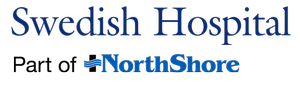 Swedish Hospital NorthShore logo with blue text on a white background.