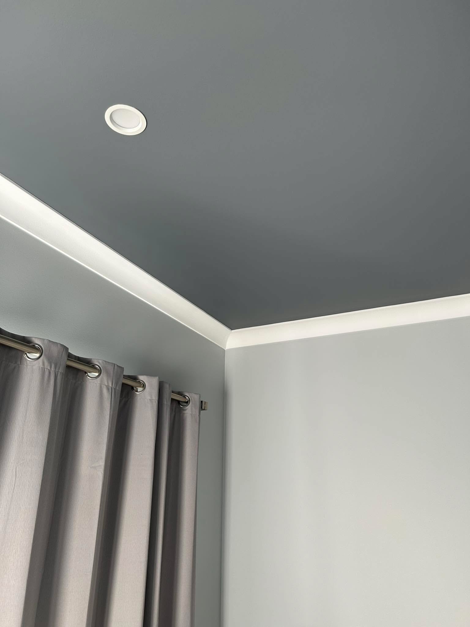 What do you think of this bold choice? Comment &quot;YES&quot; if you love the darker ceiling! 👇

We had the pleasure of painting this beautiful family home in Upper Coomera, giving it a fresh, modern look with a striking darker ceiling. 

Our team 