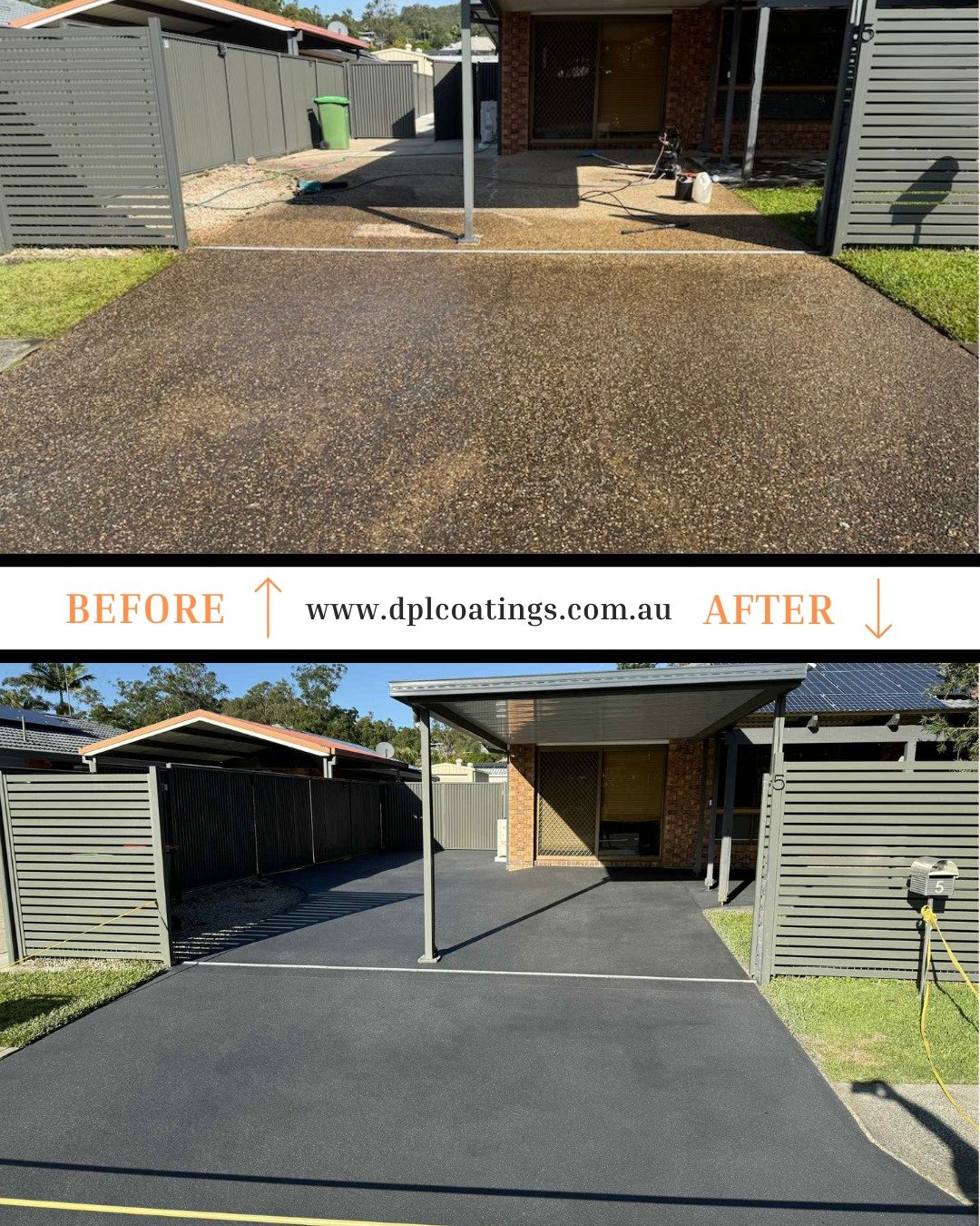 We've been BUSY transforming homes all over the Gold Coast! 🔥 

And here&rsquo;s one we just had to share&hellip;

Check out this stunning driveway transformation in Nerang! With our expert Spraycrete finish, this space went from bland to grand, boo