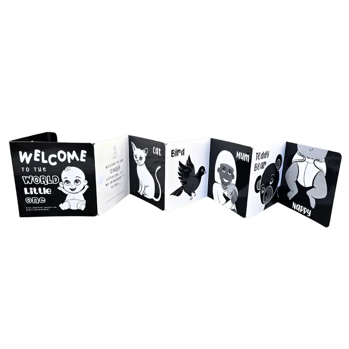 Young Wonderer - Welcome To The World Little One Black and White Baby Book