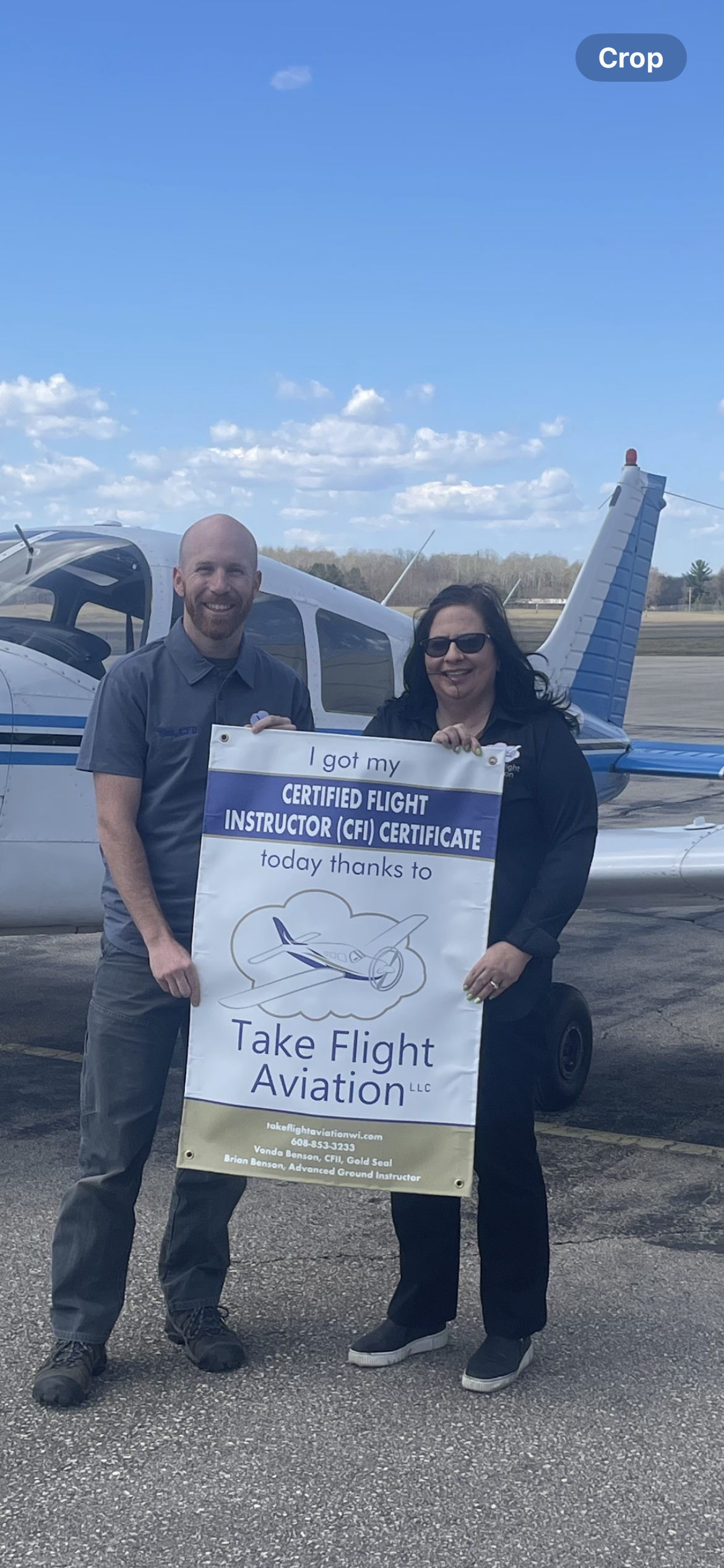 Tim Ponshock, Certified Flight Instructor (CFI) - 04/14/24.  CFII Vonda Benson