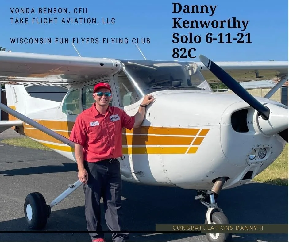 Danny Kenworthy, Private Pilot - 08/05/21.  CFII Vonda Benson
