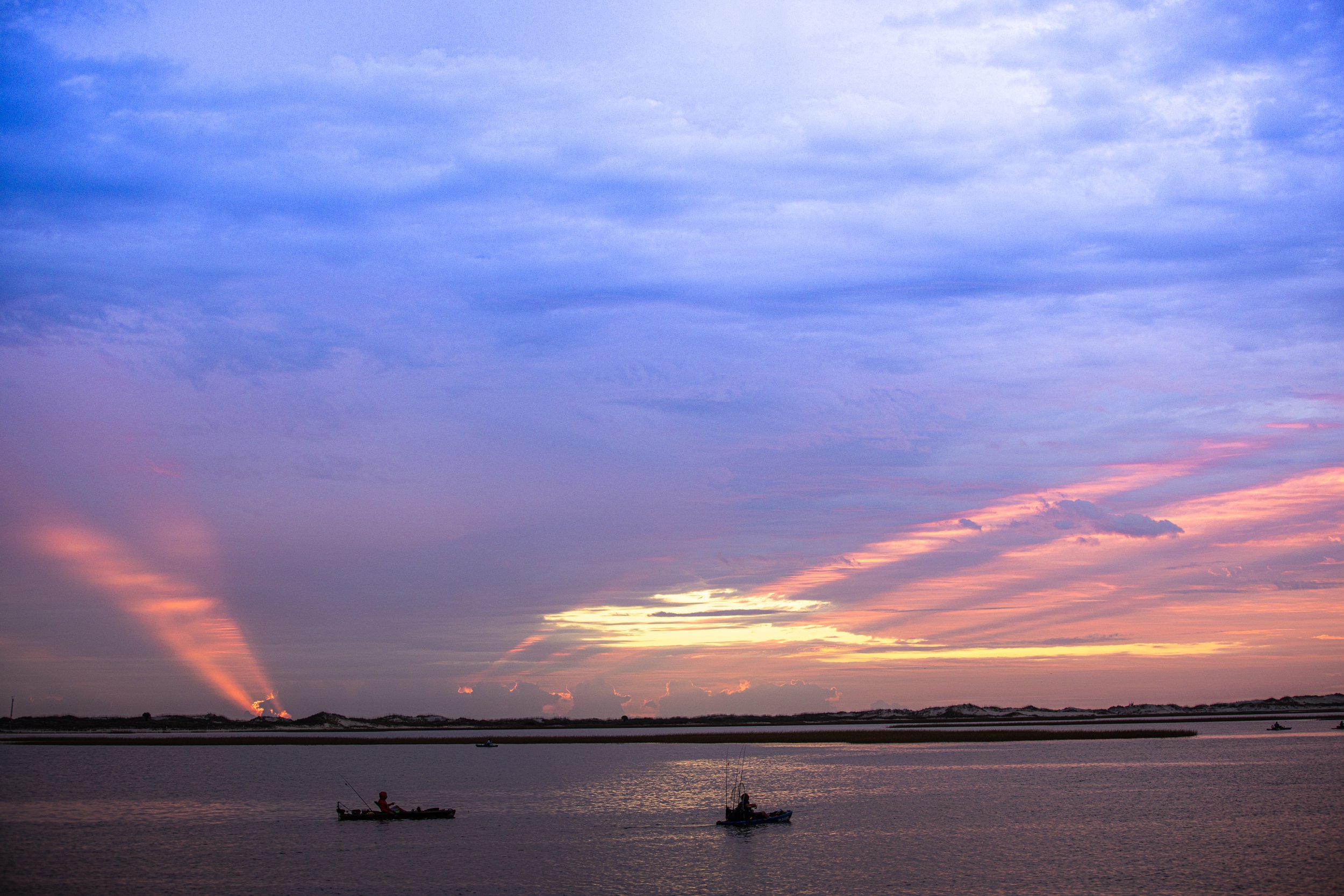 Fisherman enjoying the sunrise