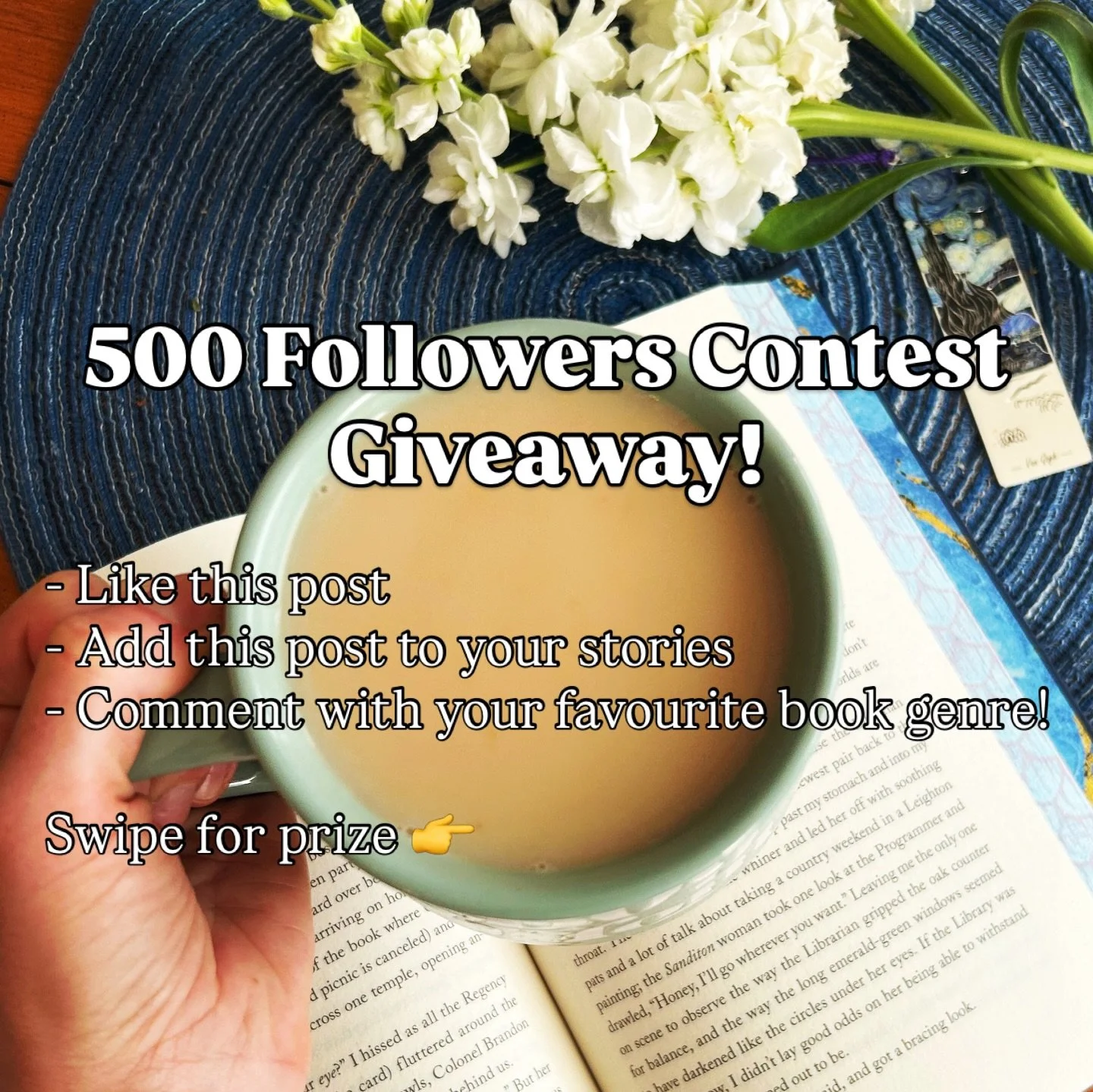 ✨GIVEAWAY ANNOUNCEMENT✨

Thanks for all your support guys 🙏 indie authors always appreciate the love 🩷

To celebrate, I&rsquo;ll be sending one lucky winner a little bookish gift pack! Including bookish merch, a fancy new notebook, yummy drinks tha