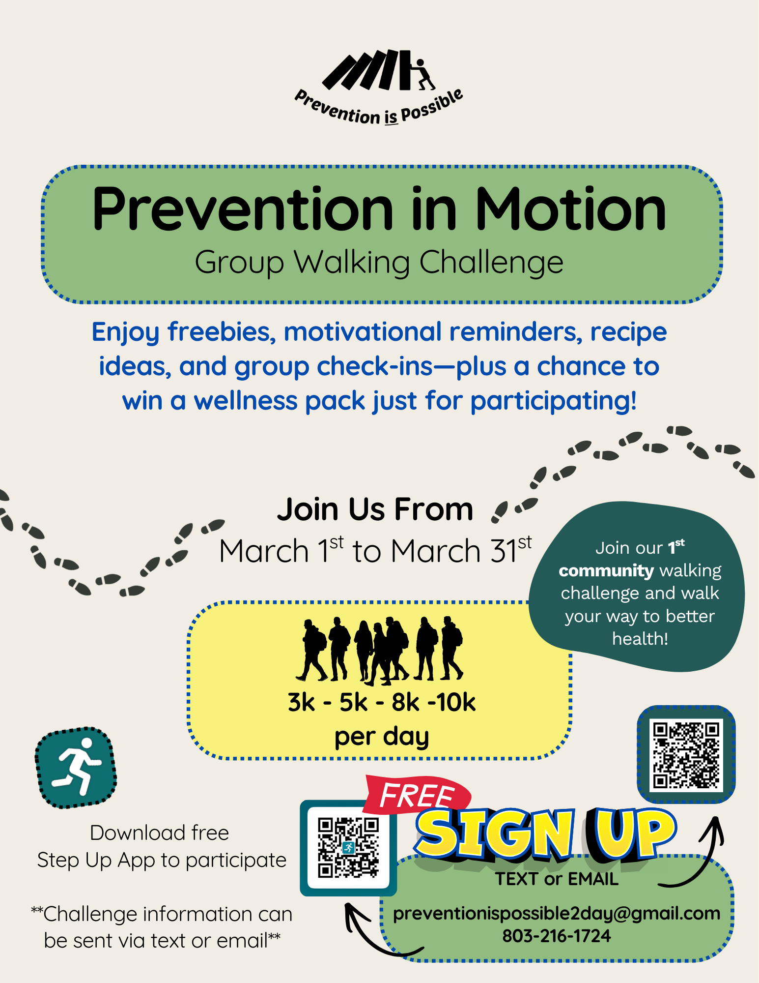 Prevention in Motion: Group Walking Challenge