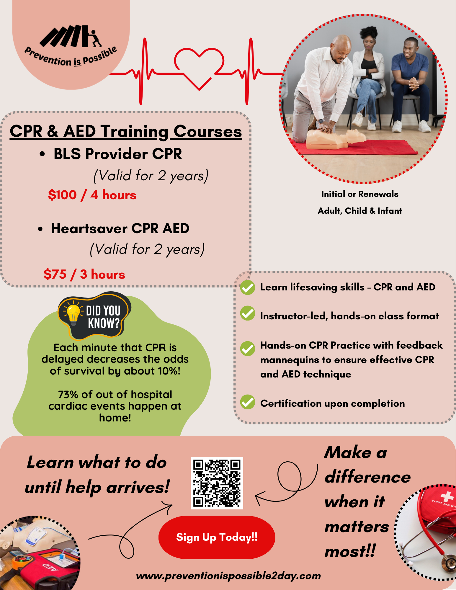 CPR Courses - In Person ONLY