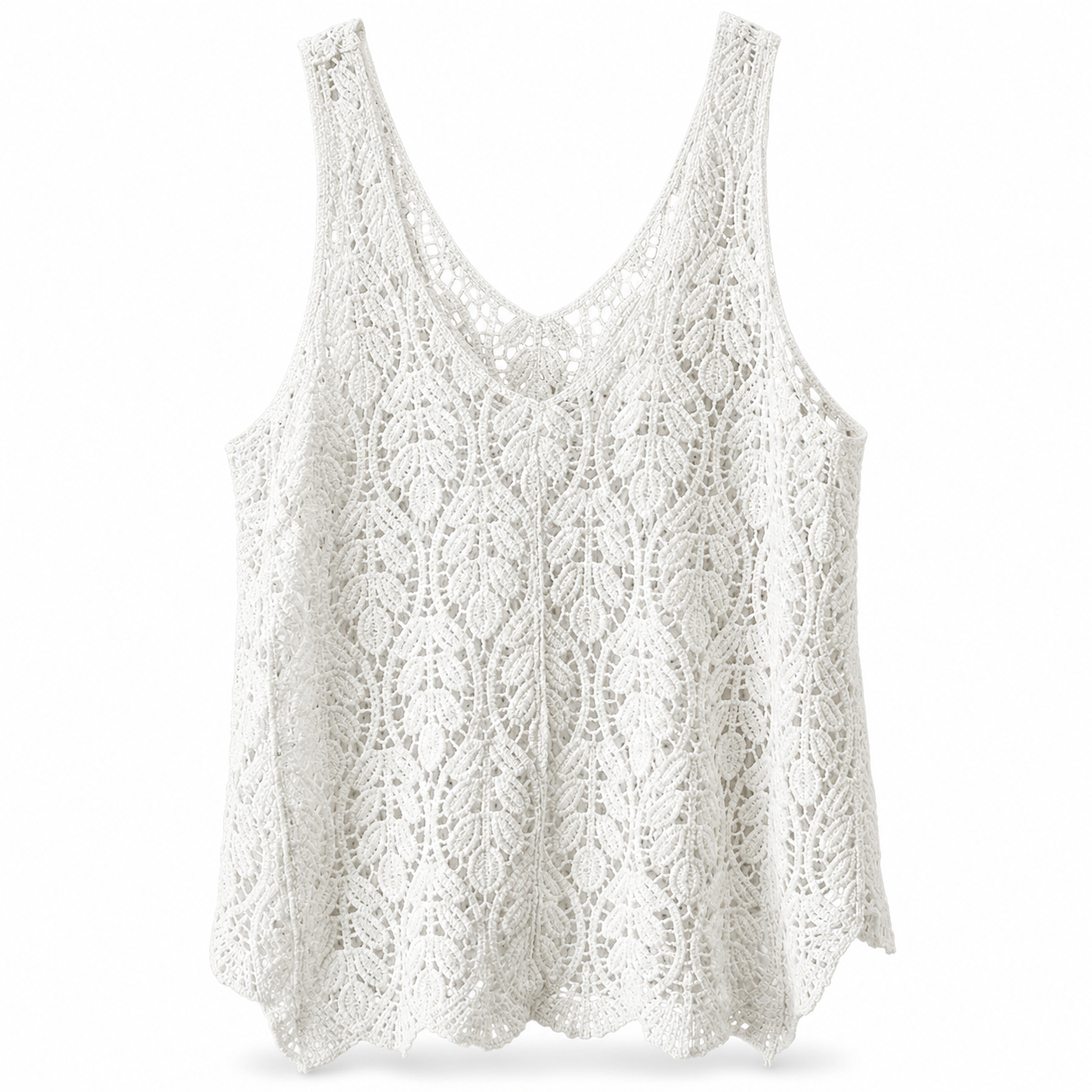Hope & Sunshine Cotton Knit Hollow Vintage Sleeveless Vest Top