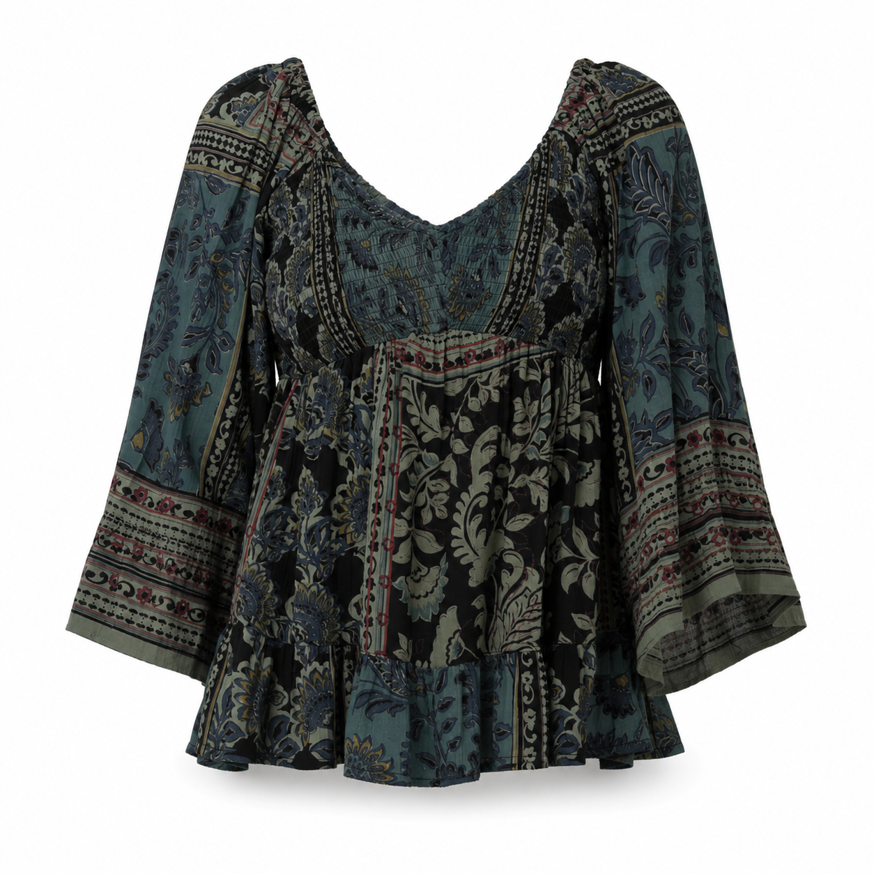 Angie Green Printed Top