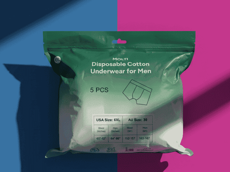 Disposable cotton underwear for men