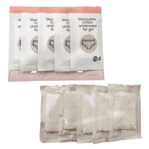 Disposable cotton underwear for girl