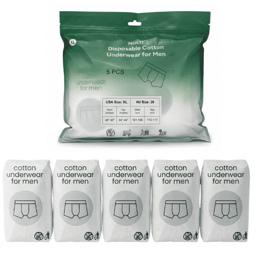 Disposable cotton underwear for men