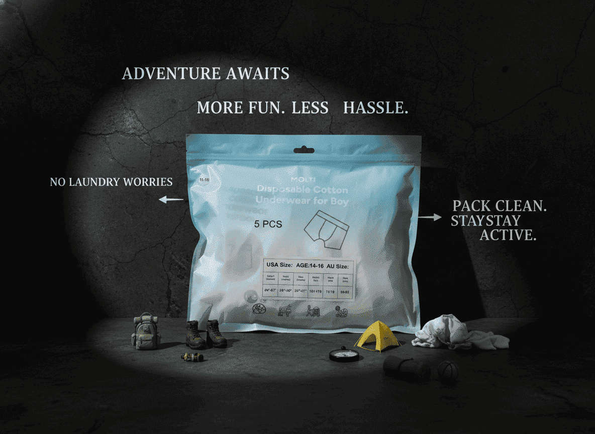 Disposable cotton underwear for boy