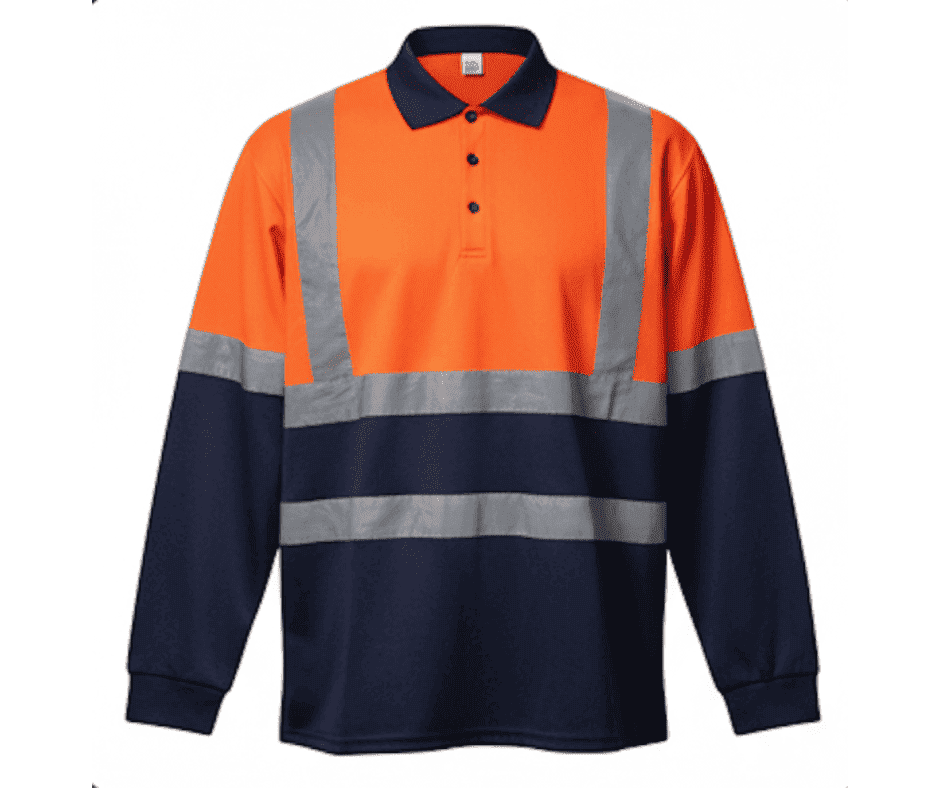 Hi Vis Work Polo Shirts, Long Sleeve Polo Shirt | S-XL
