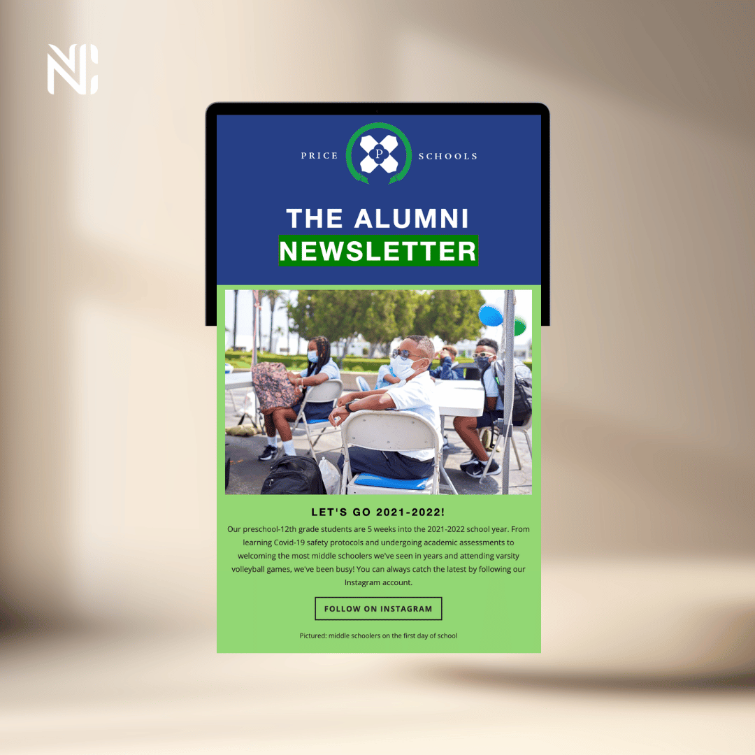 Price Schools’s Strategic School Communications & Newsletter Design - NewVision Creative Co's Portfolio for Communications Studio