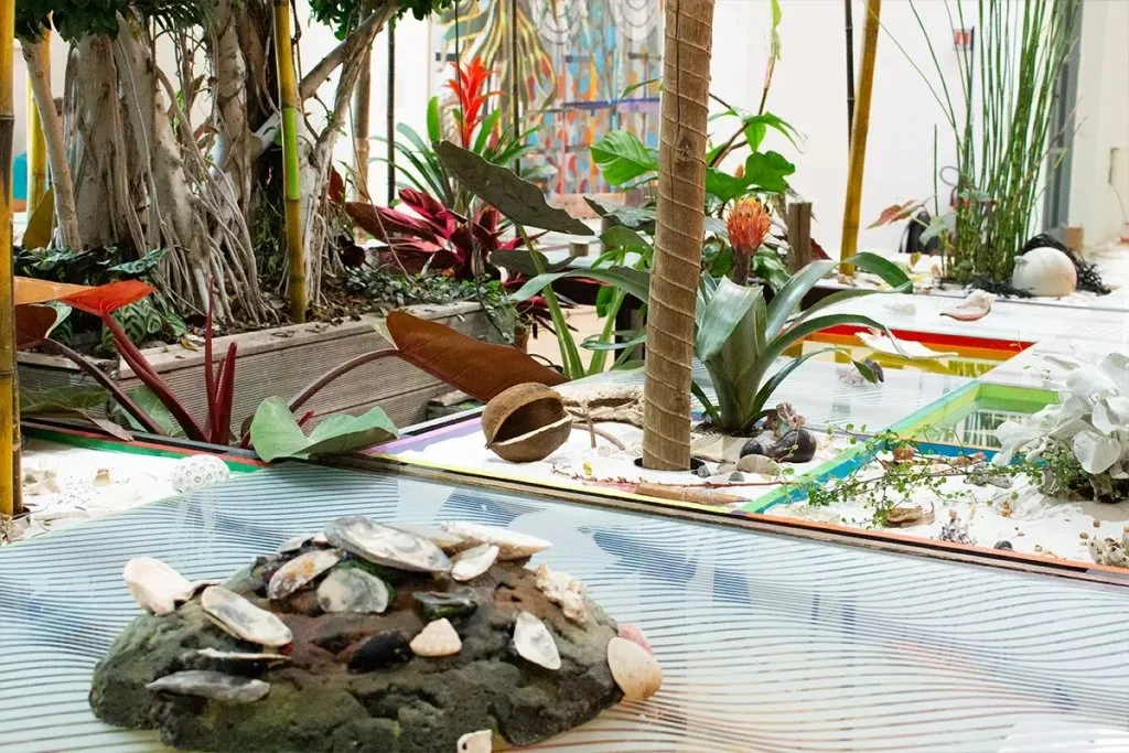 "Siamo Foresta: path in Triennale Milano, Luiz Zerbini brought trees into a room."