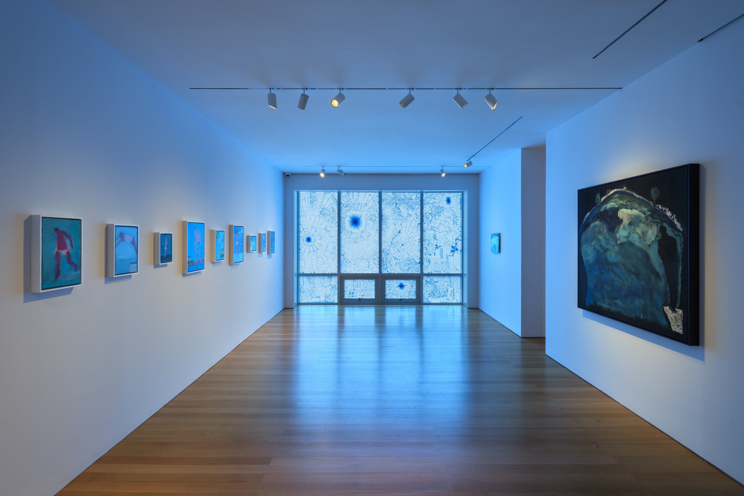 Burt Barr and Tony Feher in 'The Swimmer' at FLAG Art Foundation