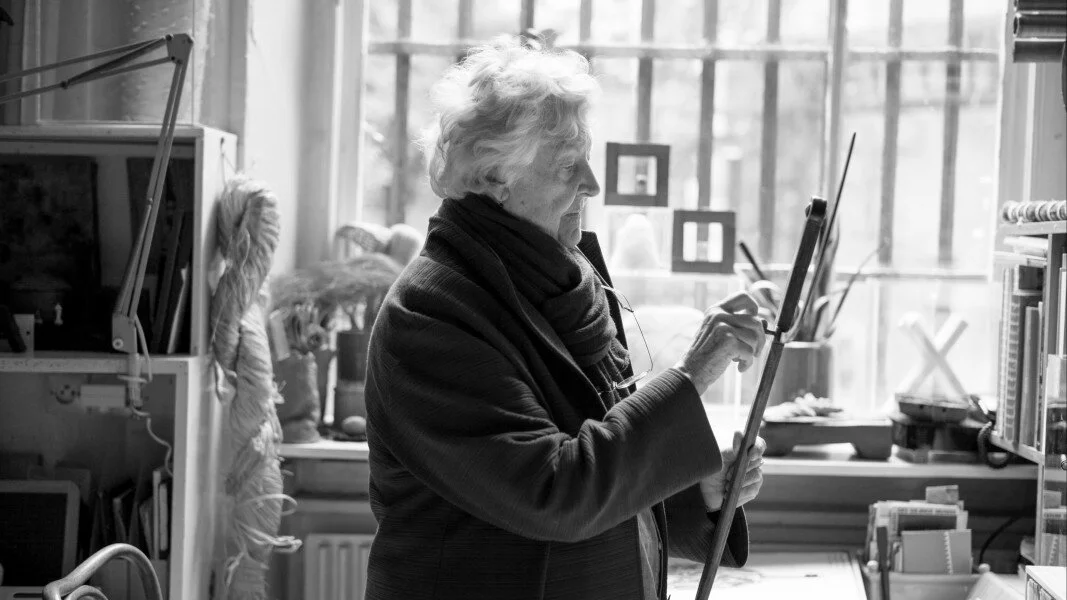 "Sheila Hicks: weaving the world into her work."