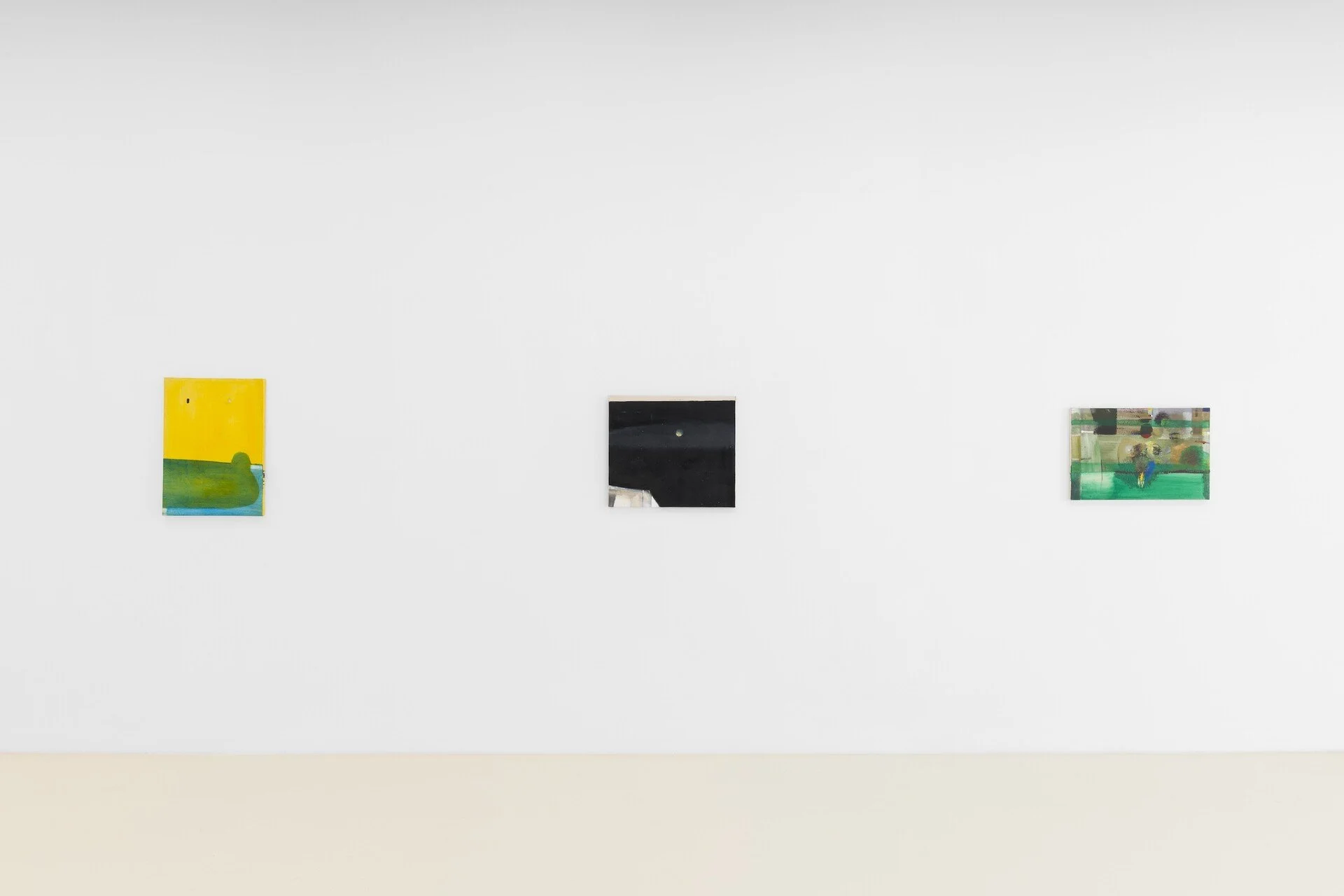 "Merlin James’s 'Arrivals.'"