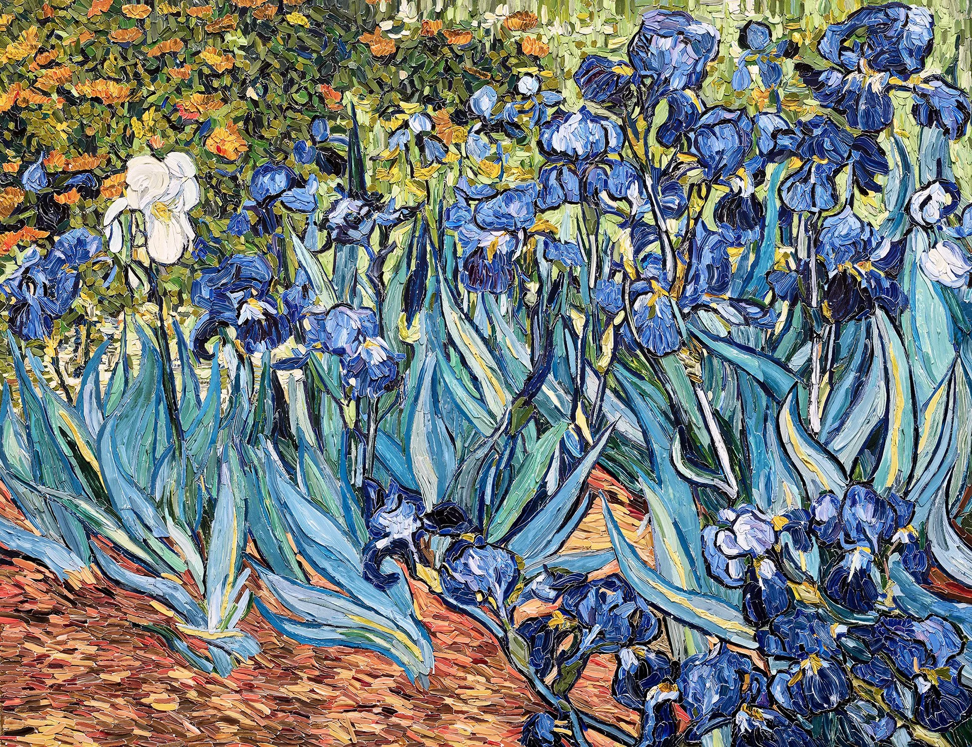 Irises, after Vincent Van Gogh, Brushstrokes, 2026