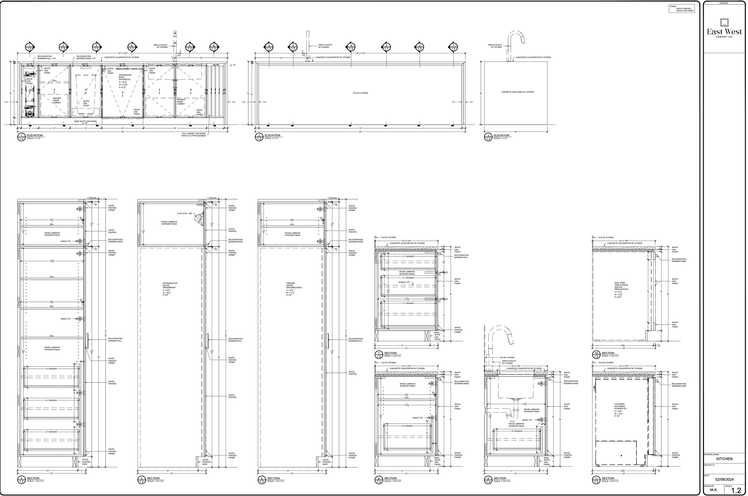 Architectural shop drawings side view, MD