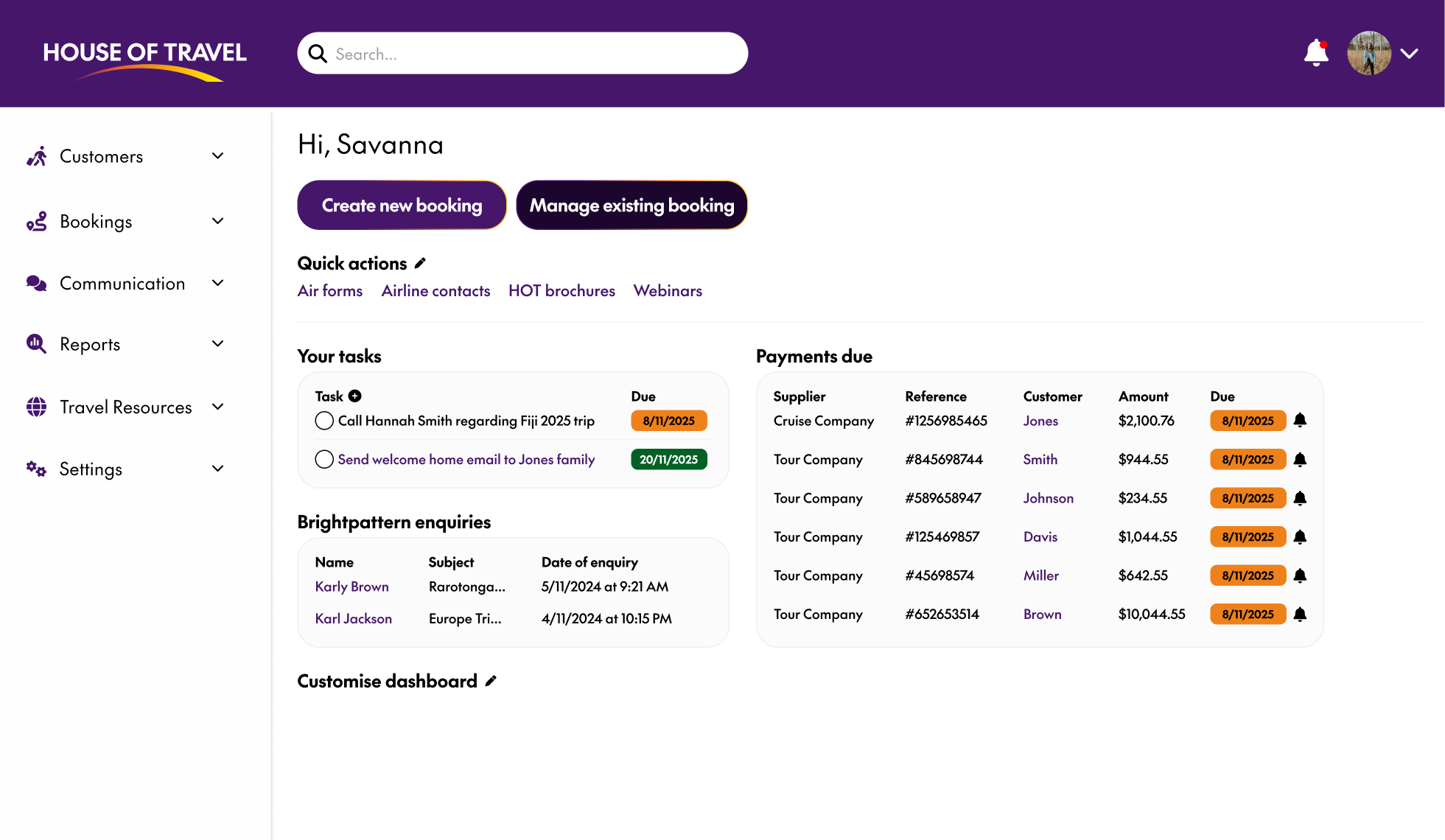 Consultant one stop shop high level design concept - Dashboard